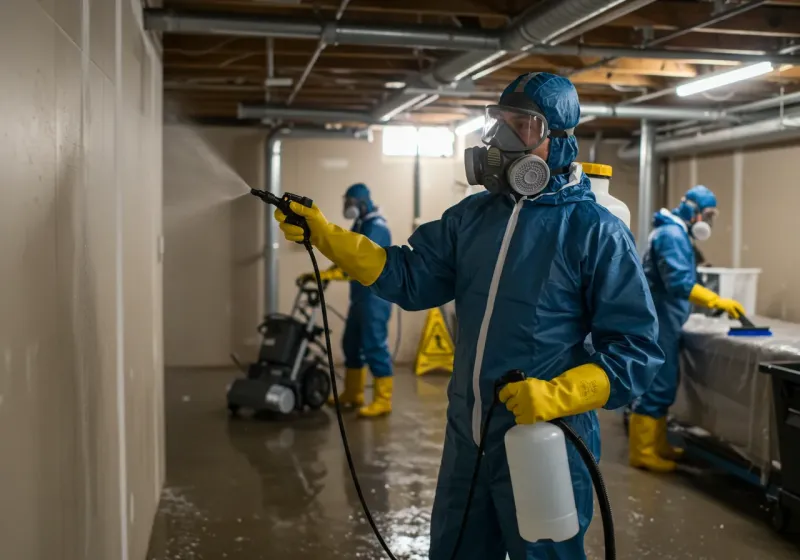 Basement Sanitization and Antimicrobial Treatment process in Rossville, IN